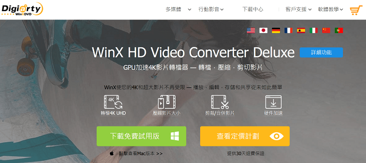 WinX/MacX HD Video Converter Deluxe/Pro 4K视频格式转换GPU加速工具软件推荐